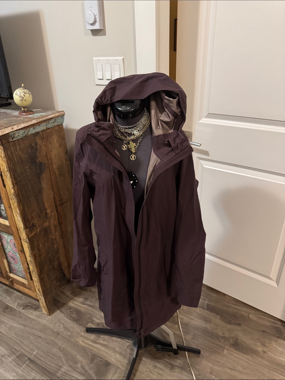 lululemon athletica Plum Hooded Utility Jacket sz 8